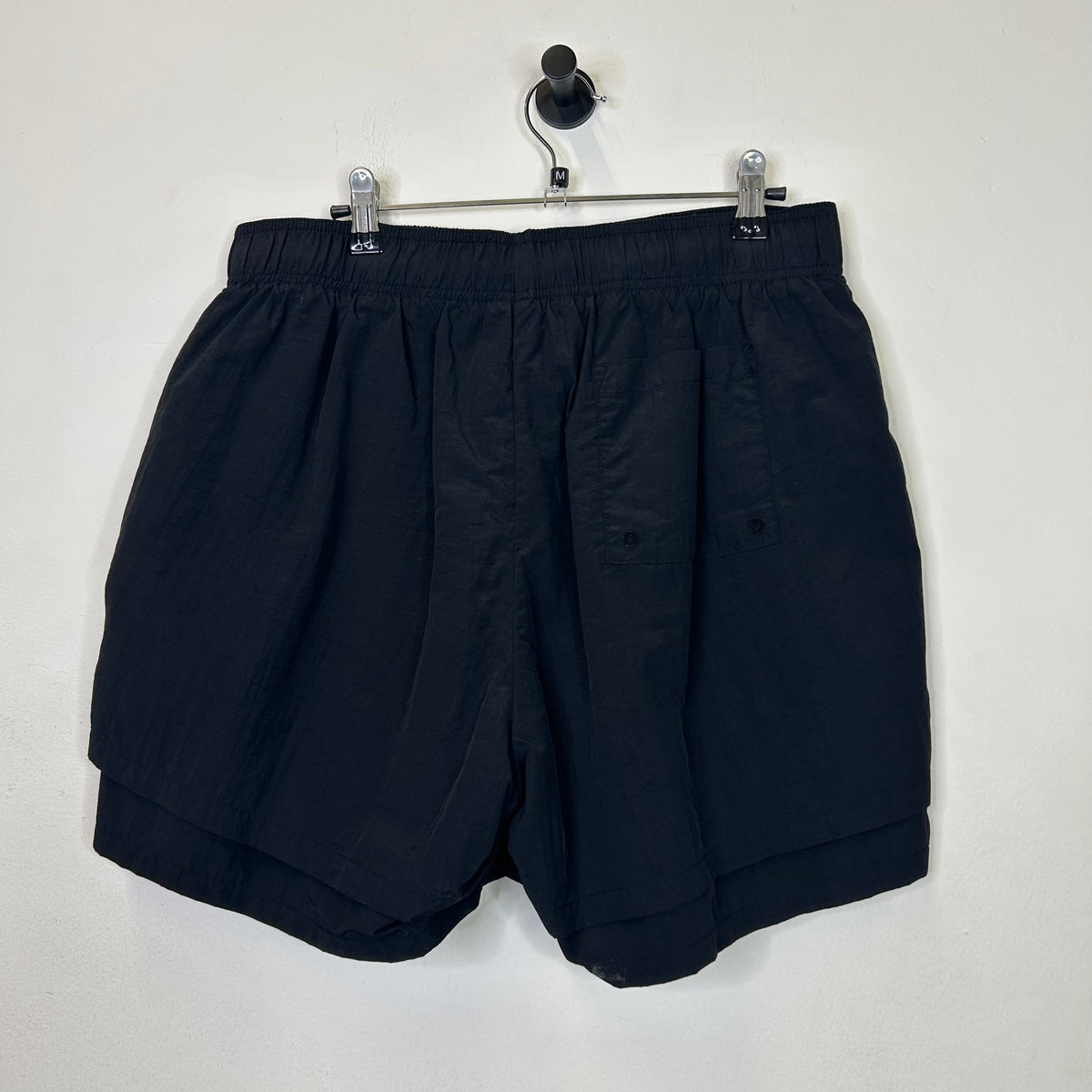 SP5DER BELUGA DOUBLE LAYERED SHORTS BLACK