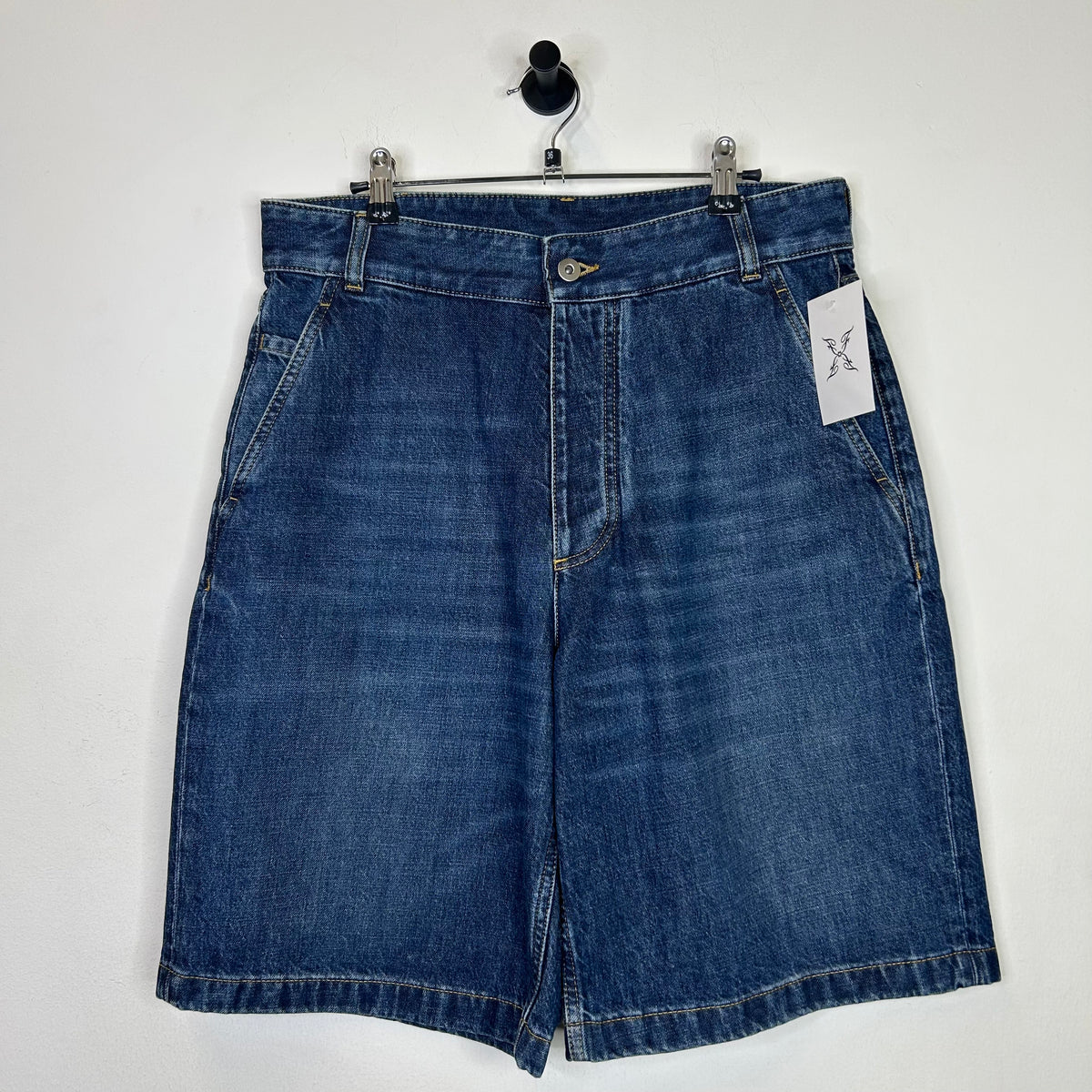 BOTTEGA VENETA BELYED DENIM SHORTS