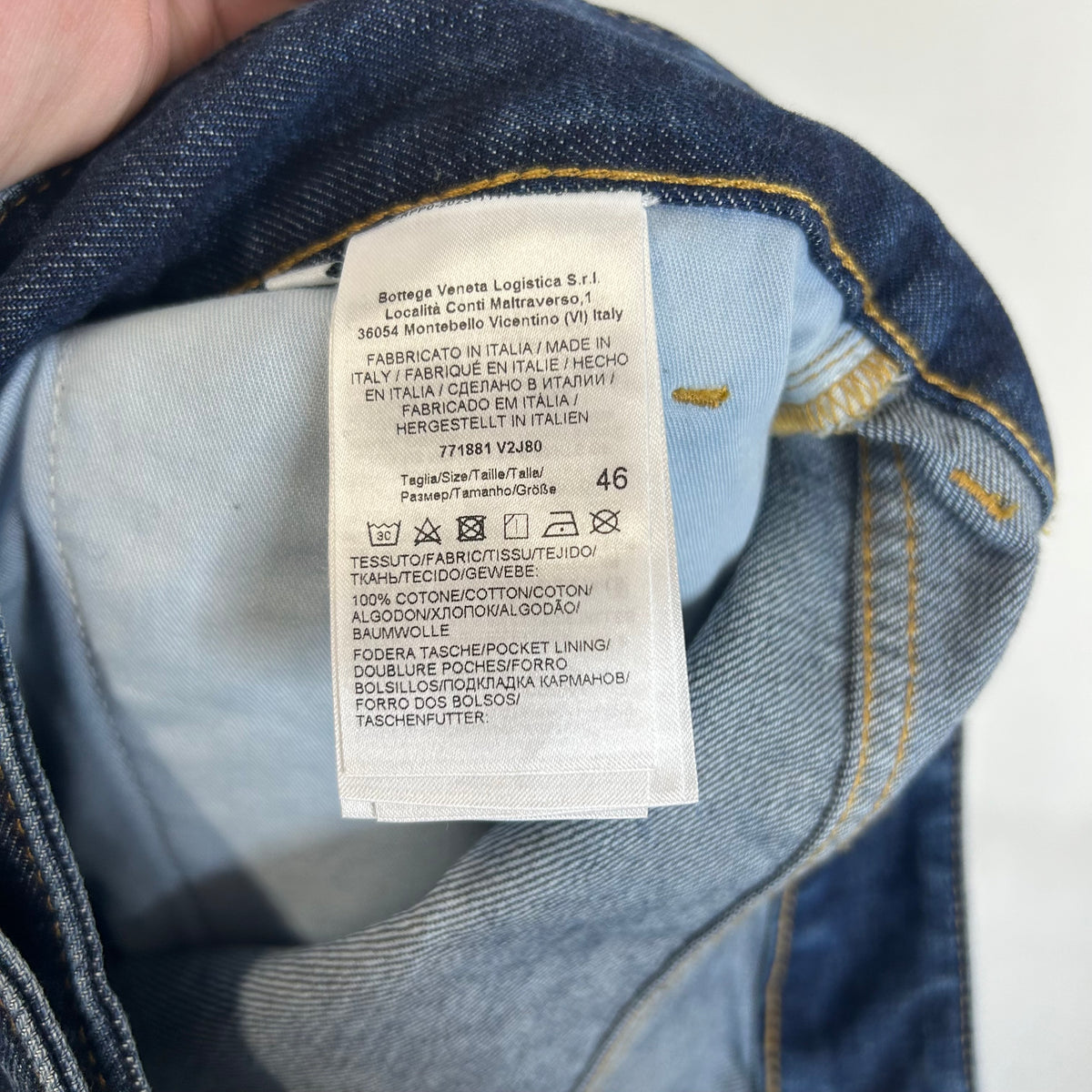 BOTTEGA VENETA BELYED DENIM SHORTS