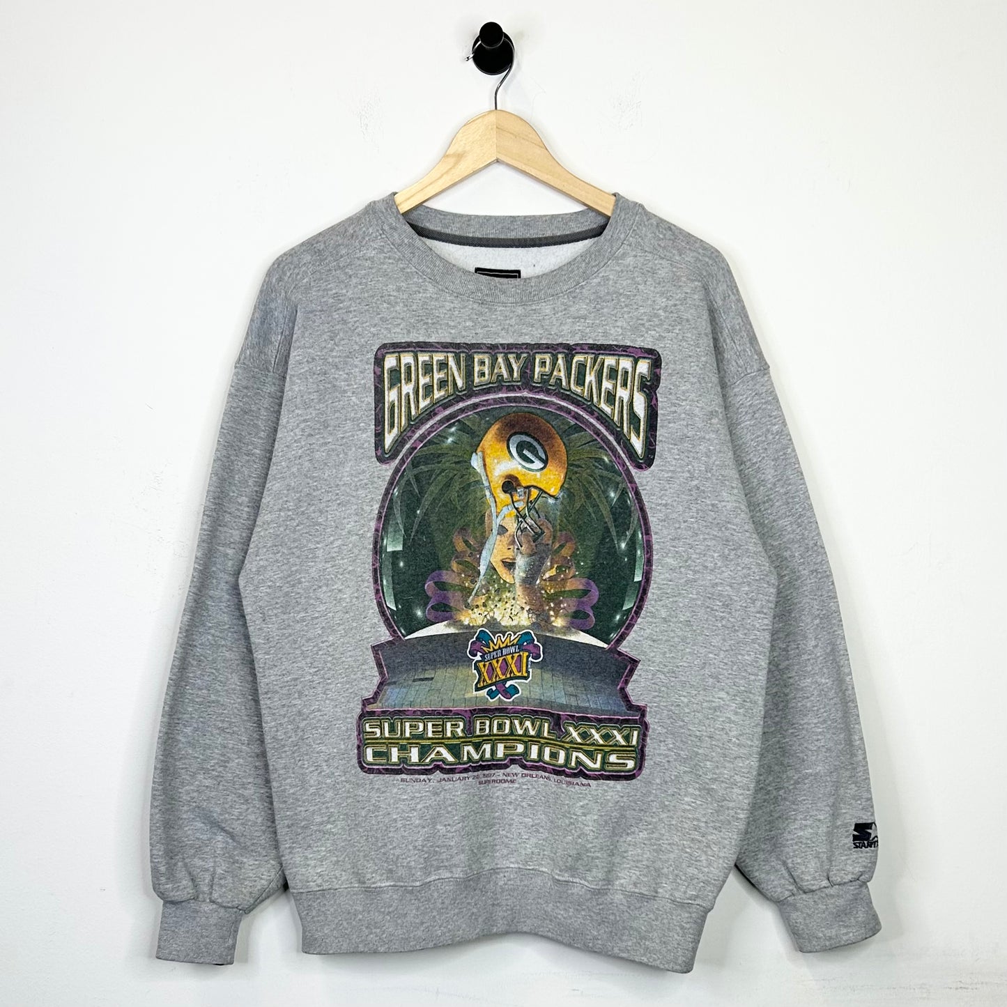 GREEN BAY PACKERS SUPERBOWL XXXI CHAMPIONS CREWNECK
