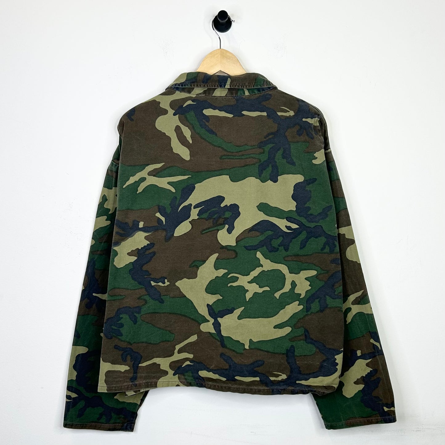 RED HEAD BOXY FIT CAMO BUTTON UP