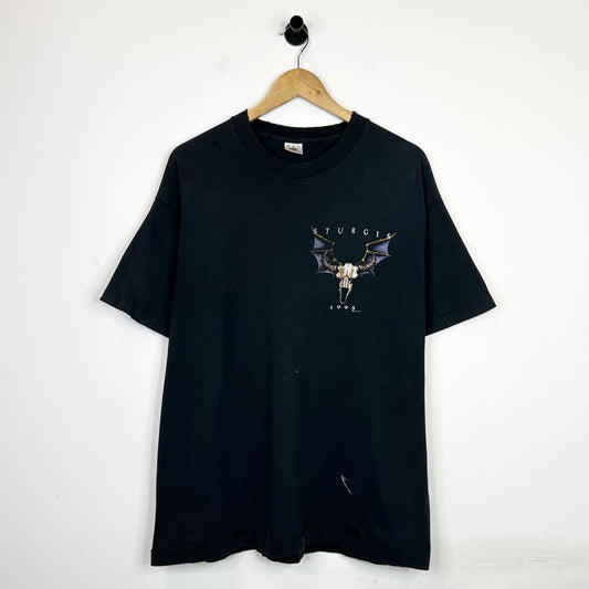 STURGIS 1995 WINGED COW SKULL TEE