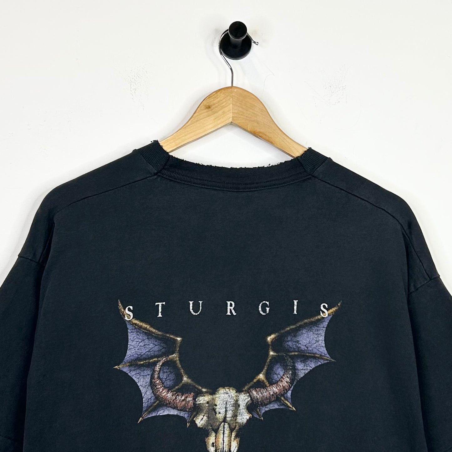STURGIS 1995 WINGED COW SKULL TEE