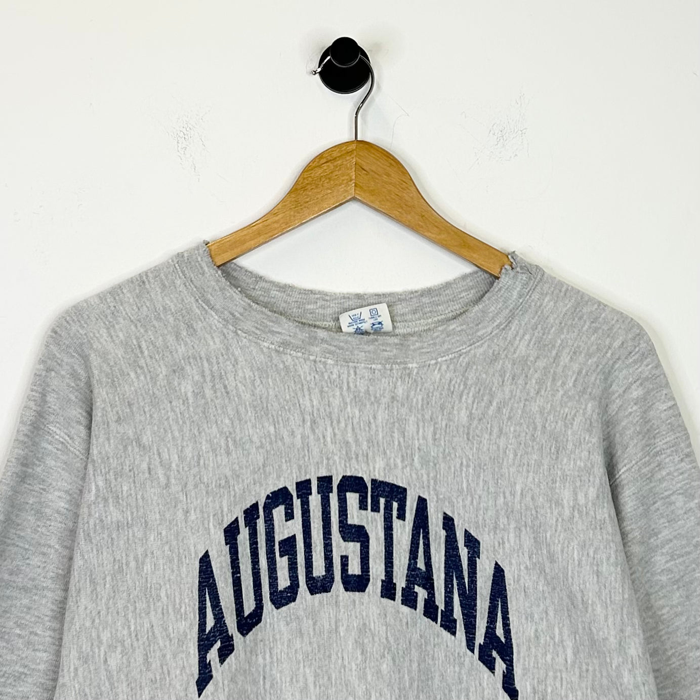 AUGUSTANA DISTRESSED HEATHER CREWNECK