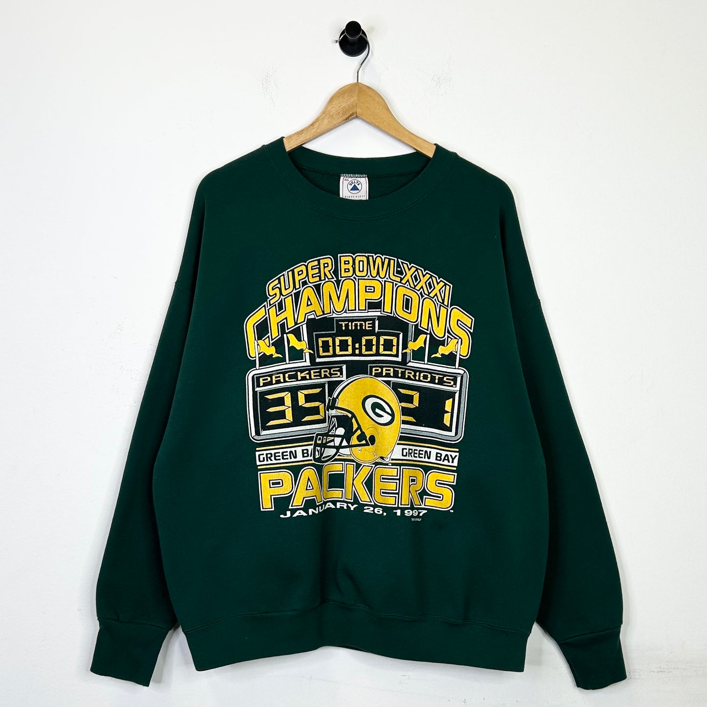 GREEN BAY PACKERS SUPERBOWL XXXI CHAMPIONS CREWNECK