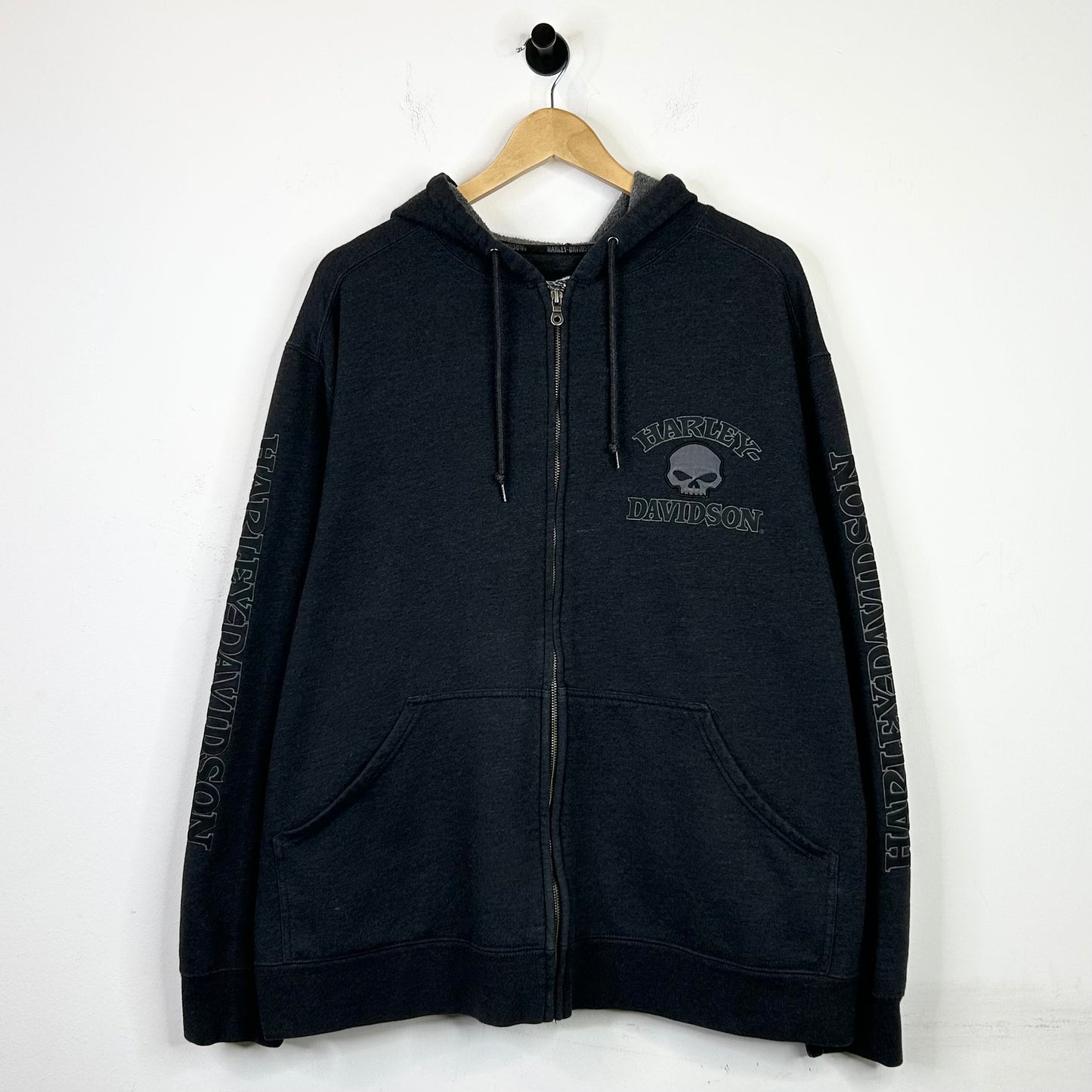 HARLEY DAVIDSON SKULL PATCH ZIP UP