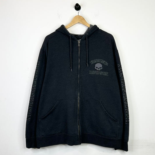 HARLEY DAVIDSON SKULL PATCH ZIP UP