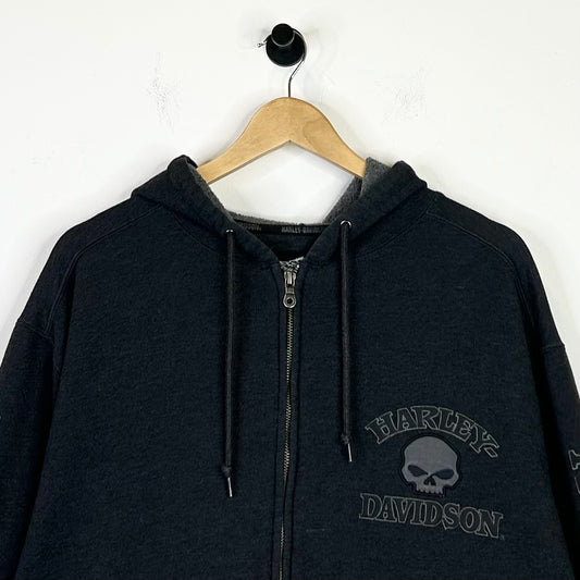 HARLEY DAVIDSON SKULL PATCH ZIP UP