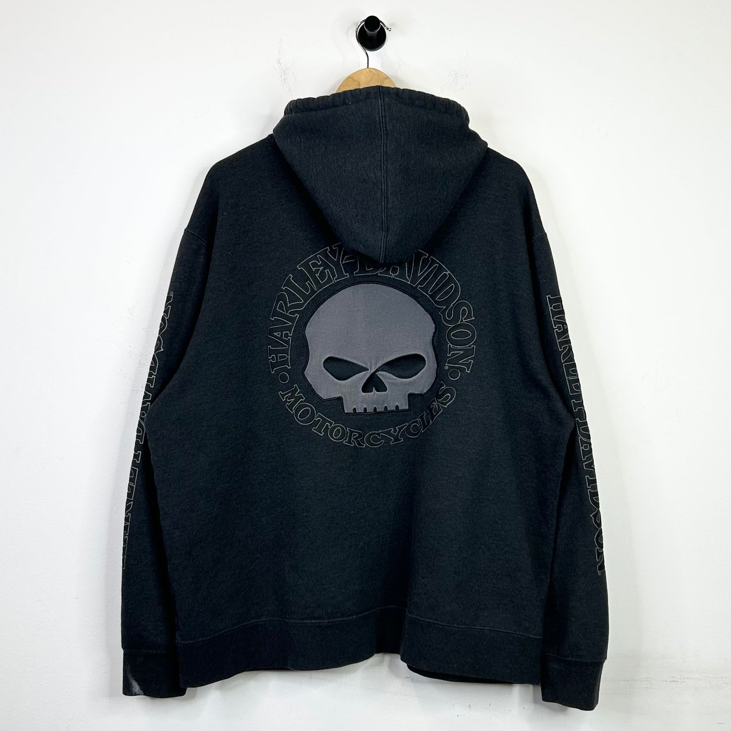 HARLEY DAVIDSON SKULL PATCH ZIP UP