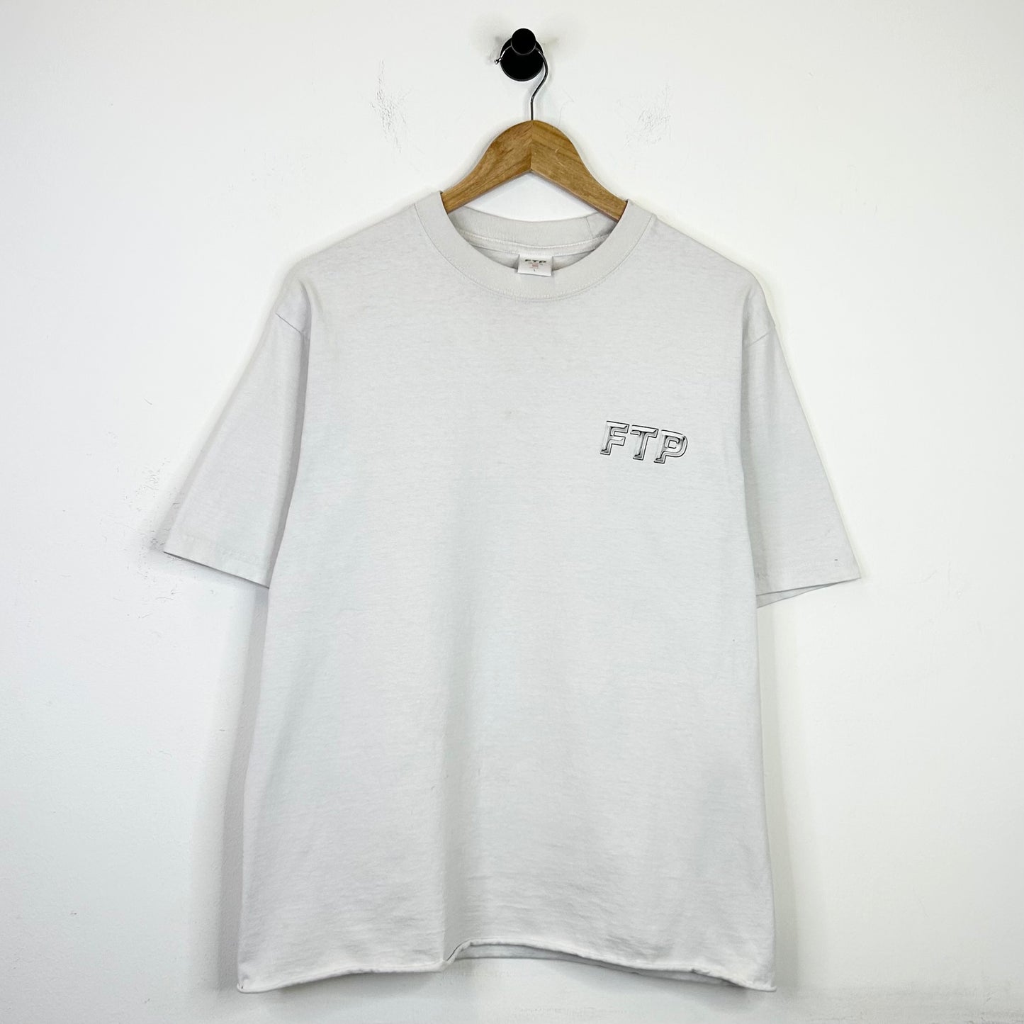 F*CK THE POPULATION CRHOME LOGO WHITE TEE
