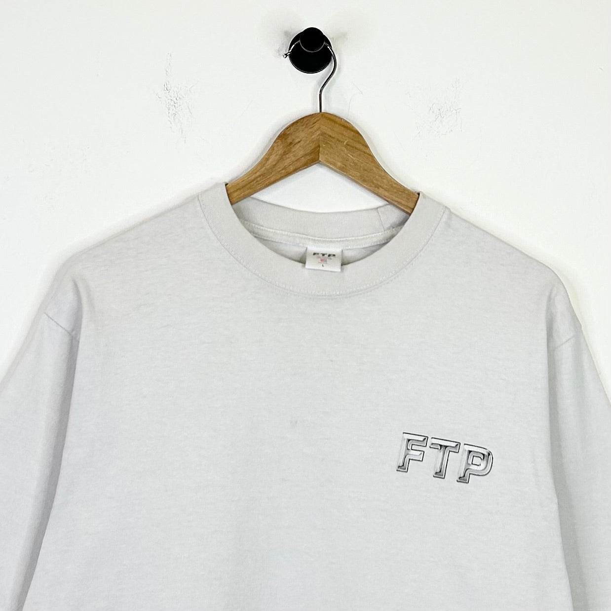 F*CK THE POPULATION CRHOME LOGO WHITE TEE