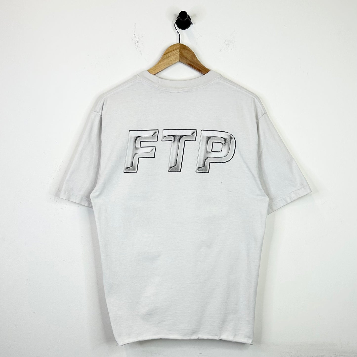 F*CK THE POPULATION CRHOME LOGO WHITE TEE