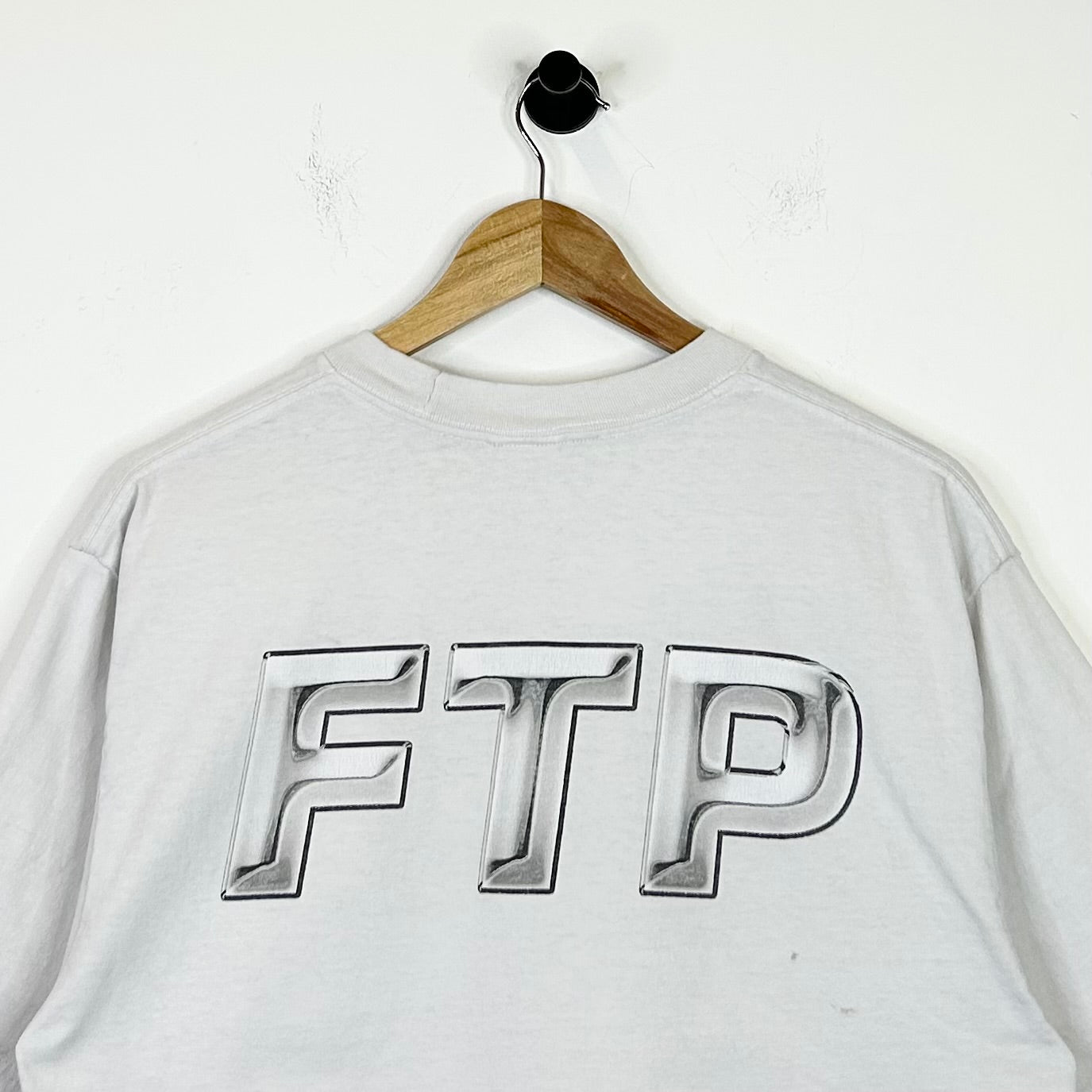 F*CK THE POPULATION CRHOME LOGO WHITE TEE