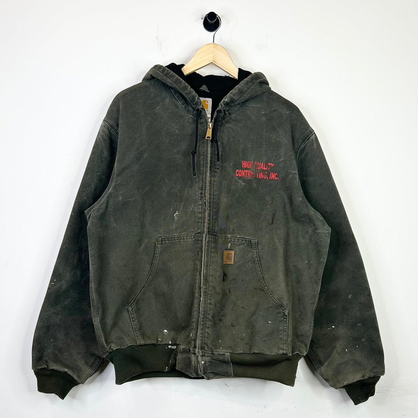 CARHARTT GREEN CONTRACTING HOODED JACKET
