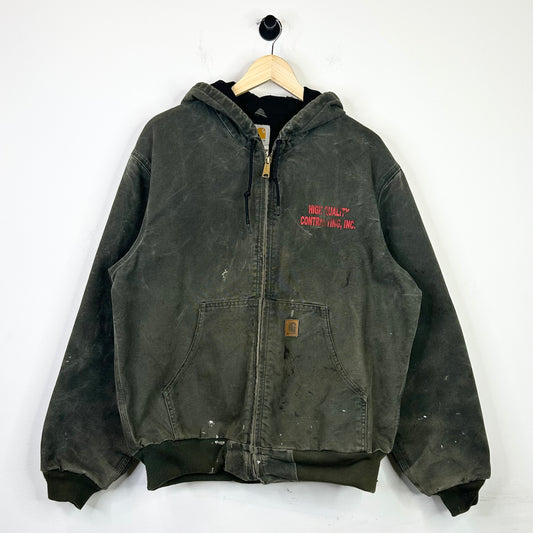 CARHARTT GREEN CONTRACTING HOODED JACKET