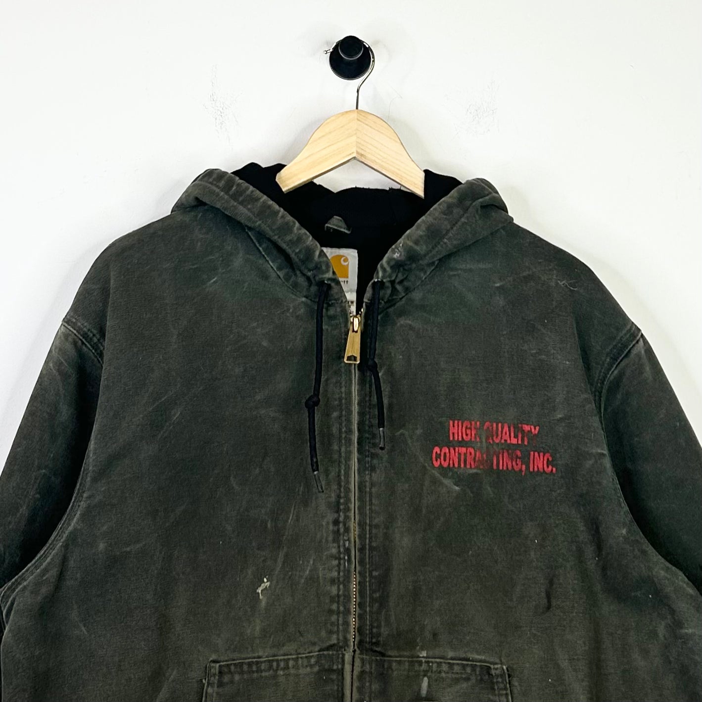 CARHARTT GREEN CONTRACTING HOODED JACKET