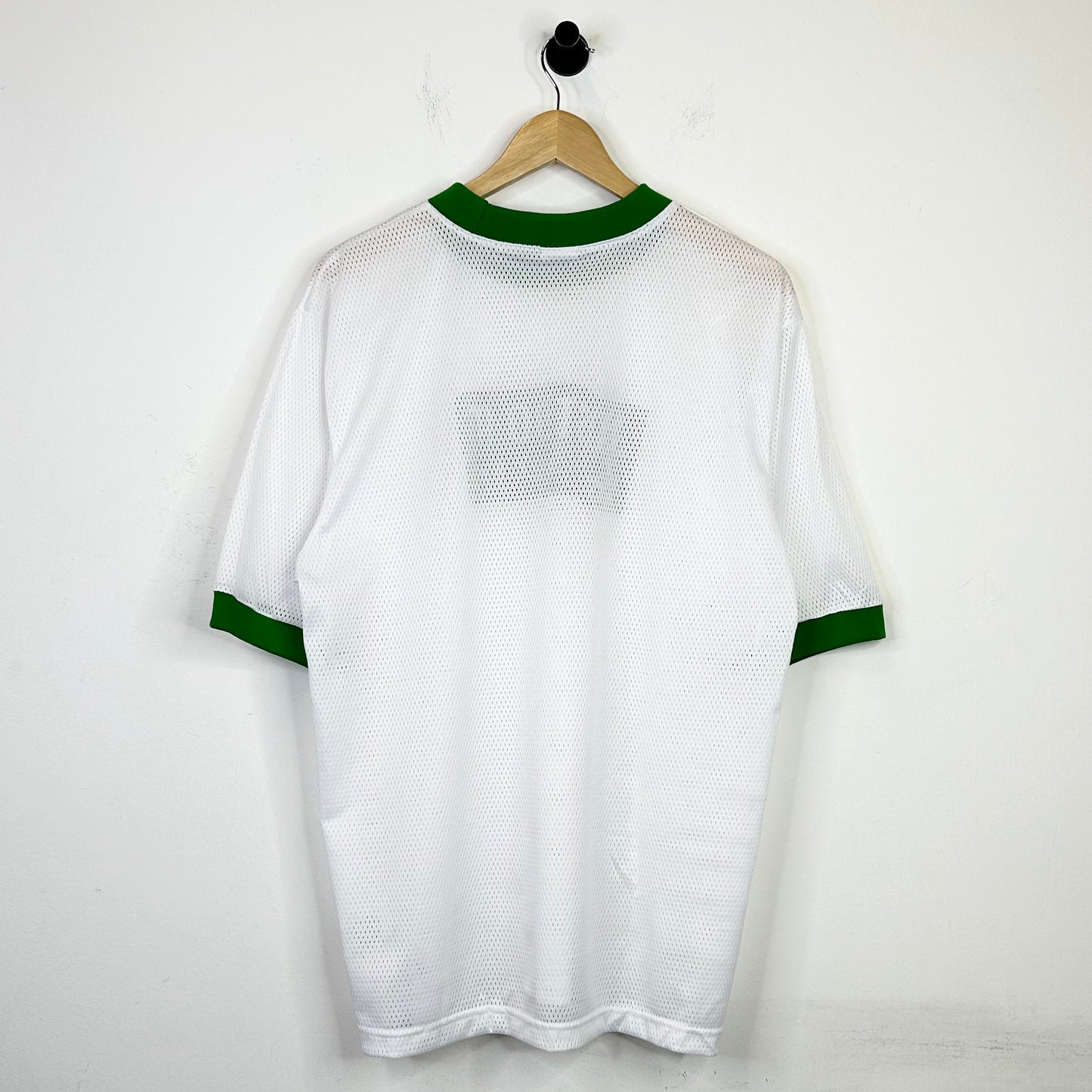 NIKE SOCCER GREEN WHITE MESH JERSEY