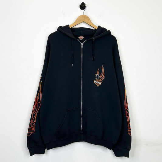 HARLEY DAVIDSON EAGLE FLAME ZIP UP