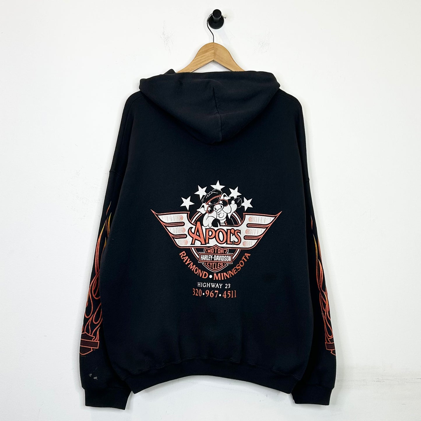 HARLEY DAVIDSON EAGLE FLAME ZIP UP