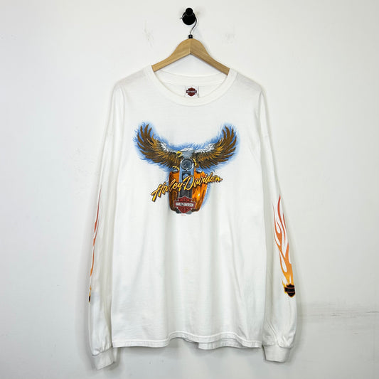 HARLEY DAVIDSON GREAT AMERICA EAGLE FLAME LONGSLEEVE