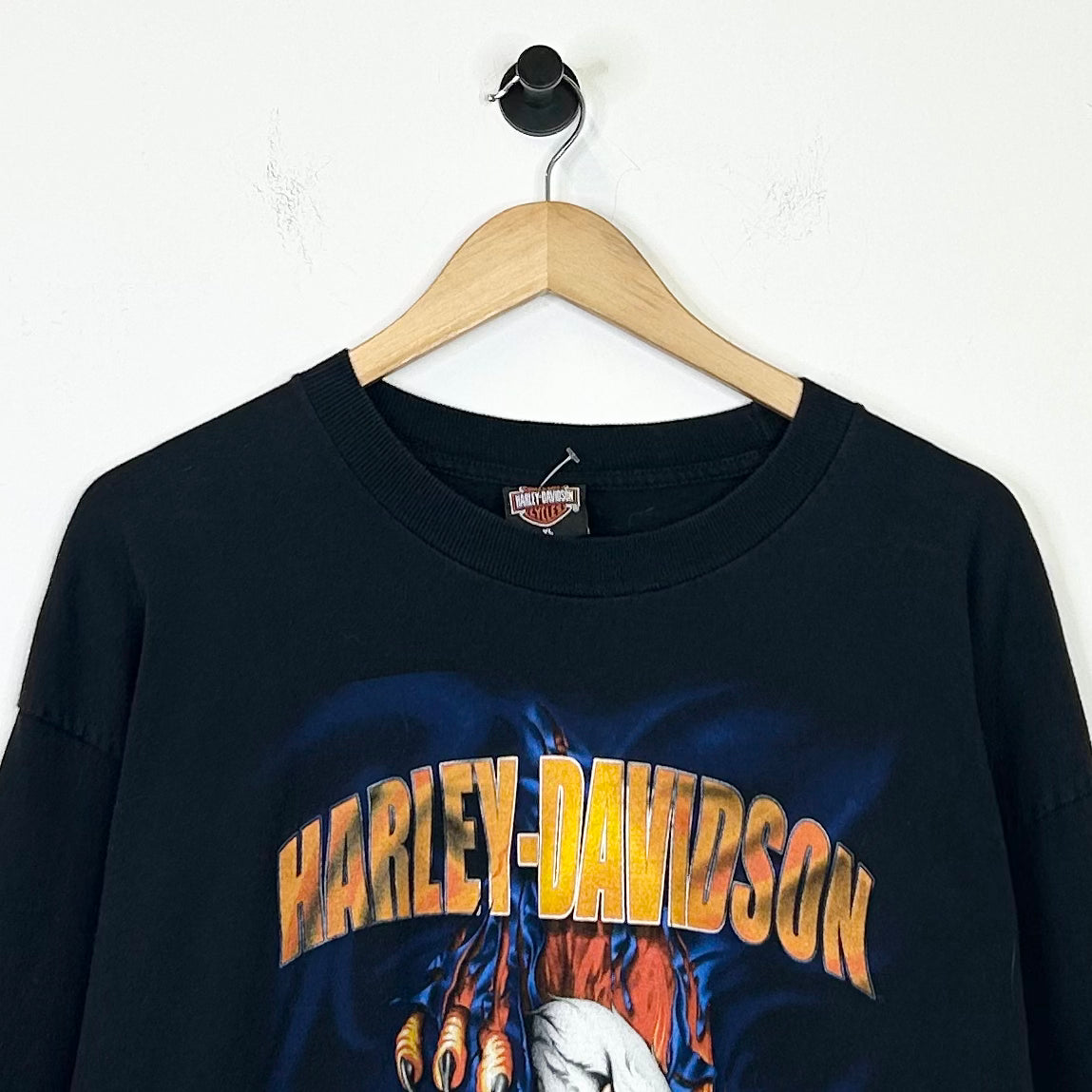 HARLEY DAVIDSON BLUE FLAME EAGLE LONGSLEEVE