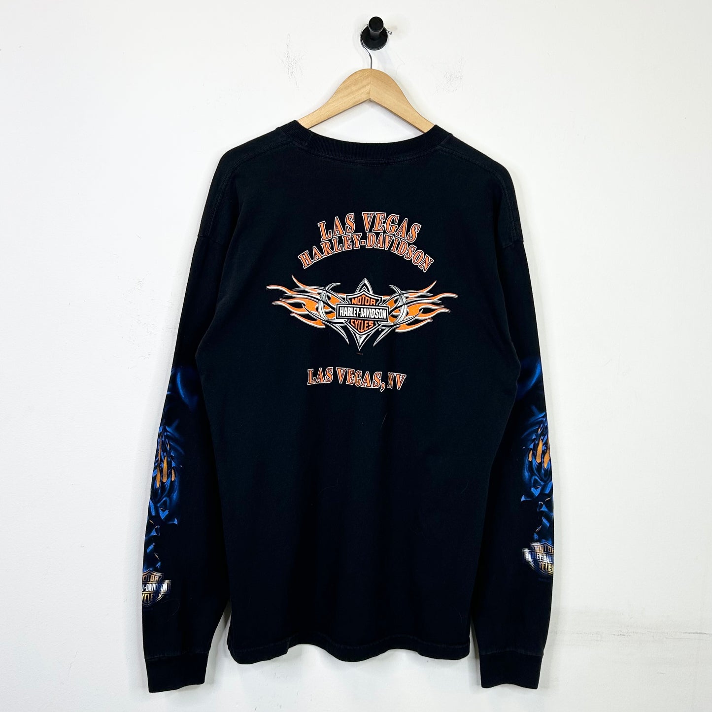 HARLEY DAVIDSON BLUE FLAME EAGLE LONGSLEEVE