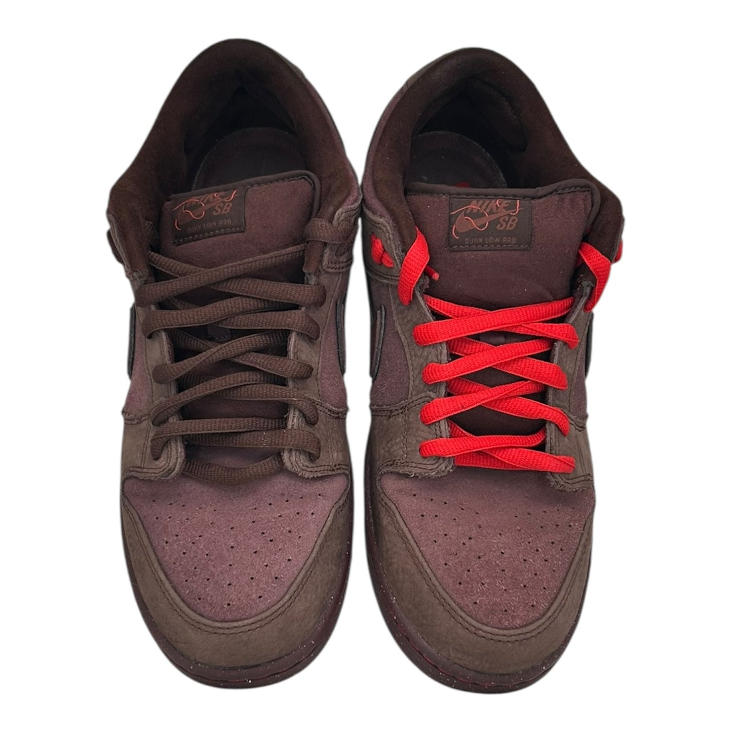 PREOWNED NIKE SB DUNK LOW CITY OF LOVE BURGUNDY