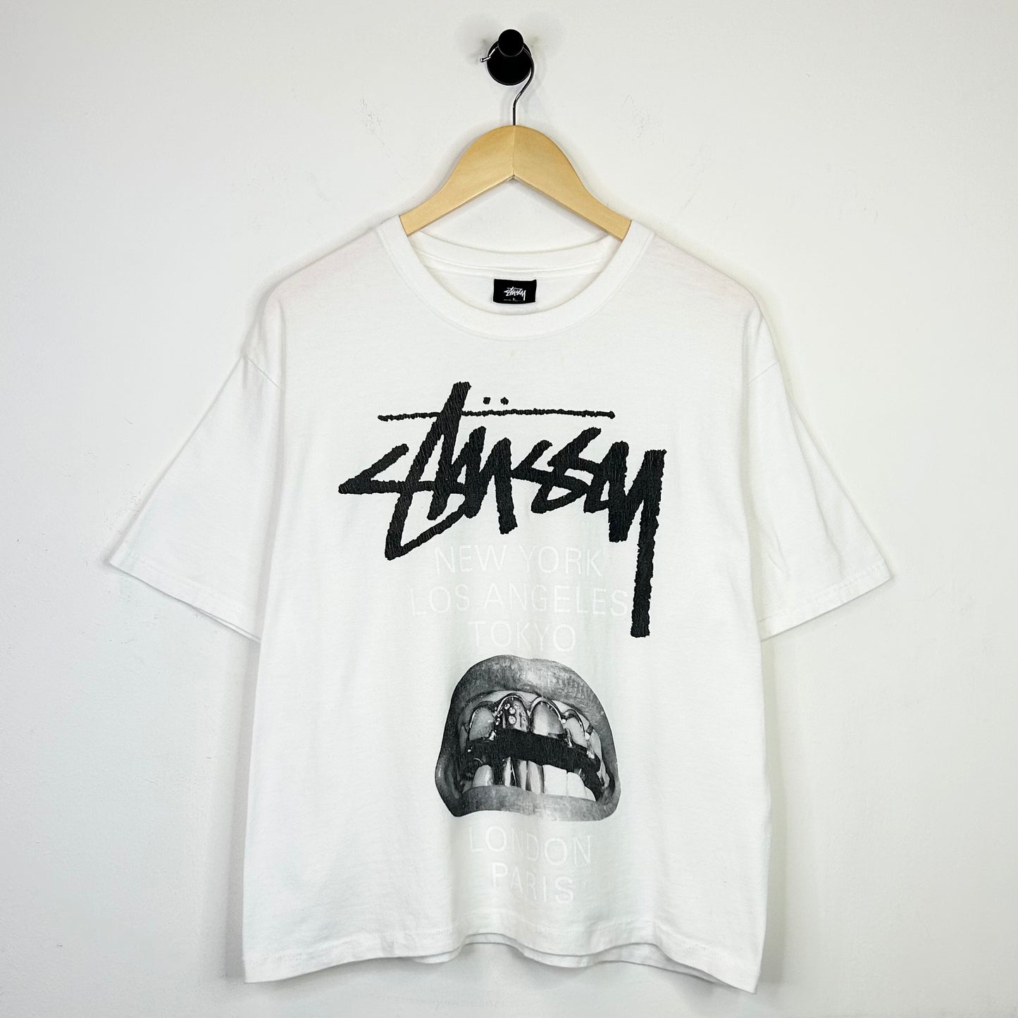 STUSSY RICK OWENS WHITE TEE