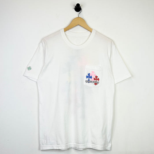 CHROME HEARTS WHITE RAINBOW CEMETARY TEE