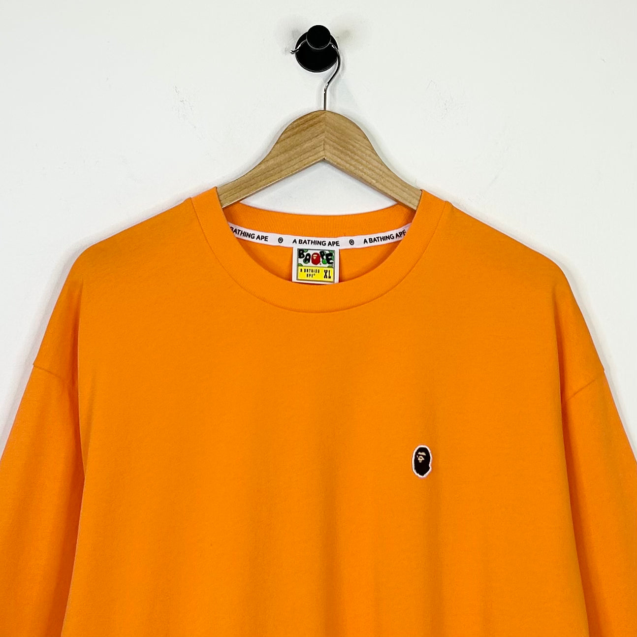 BAPE ONE POINT LOGO ORANGE TEE