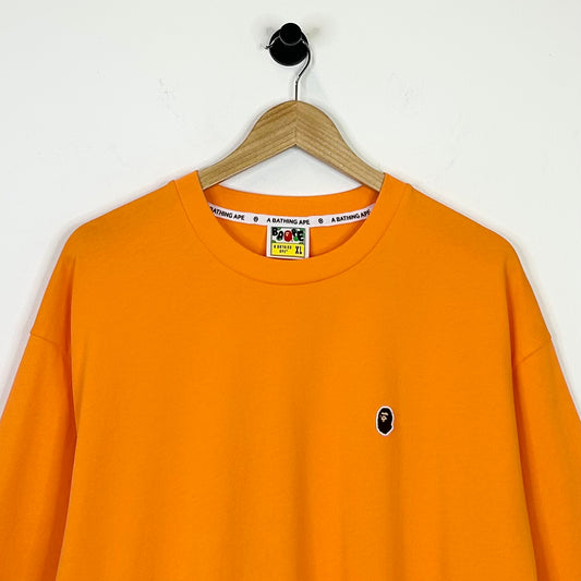 BAPE ONE POINT LOGO ORANGE TEE