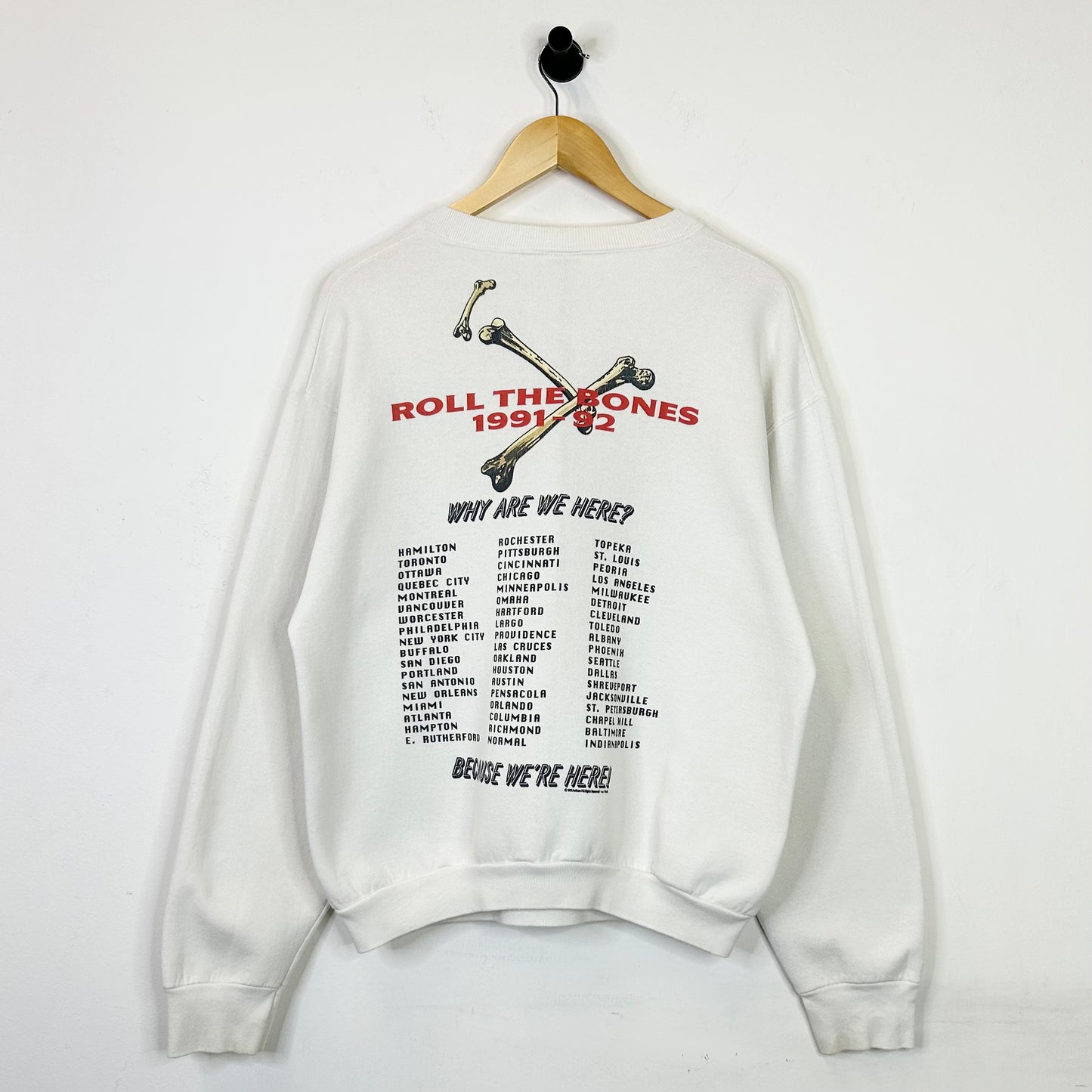 RUSH ROLL THE BONES CREAM CREWNECK