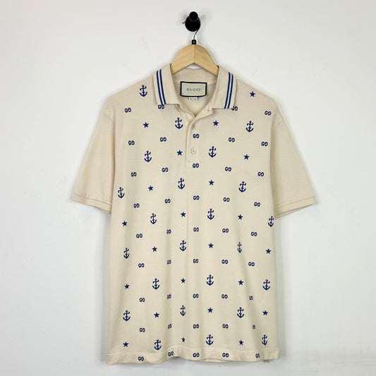 GUCCI ANCHOR MONOGRAM BUTTON UP SHIRT