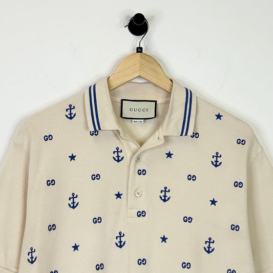 GUCCI ANCHOR MONOGRAM BUTTON UP SHIRT