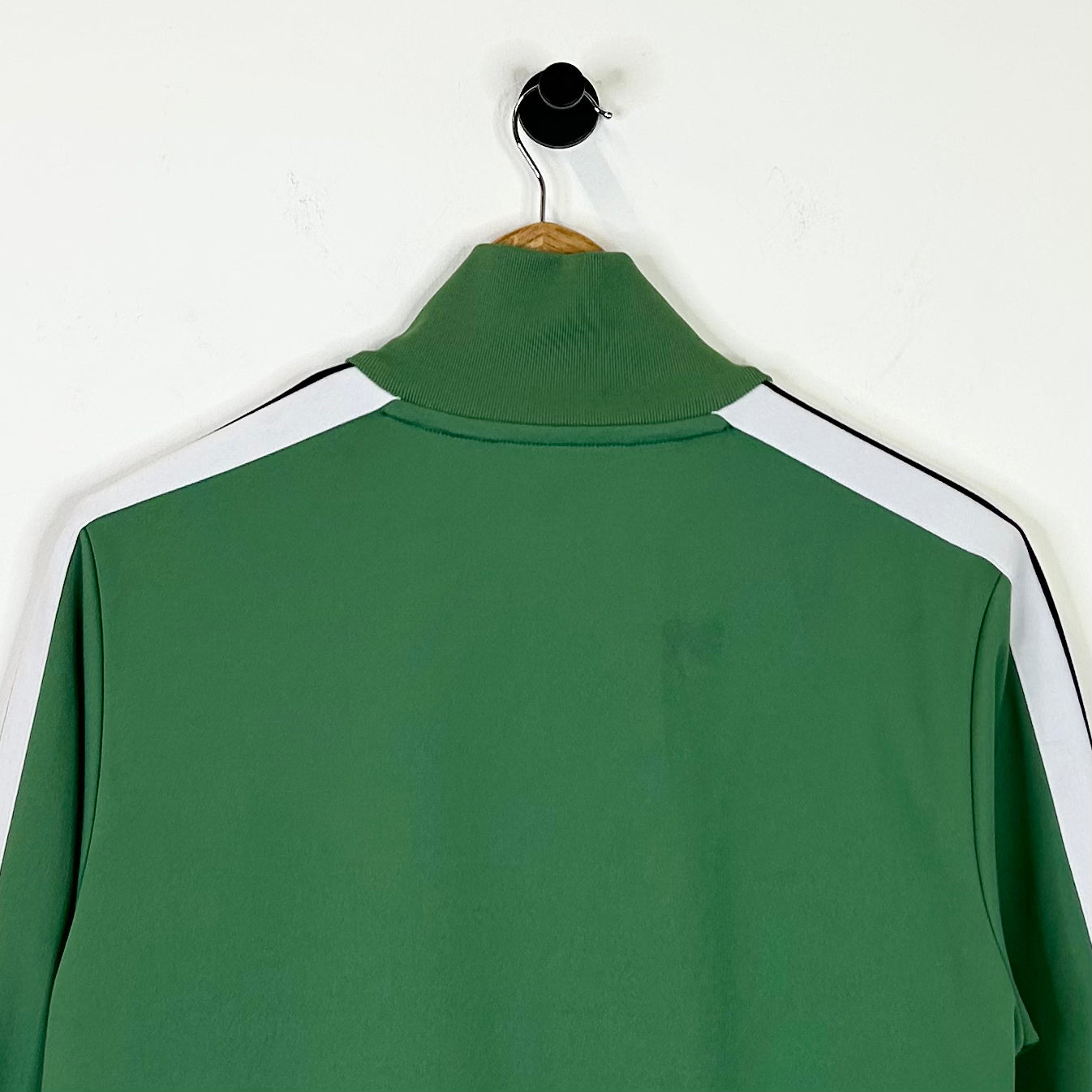 PALM ANGELS GREEN WHITE STRIPE TRACK JACKET