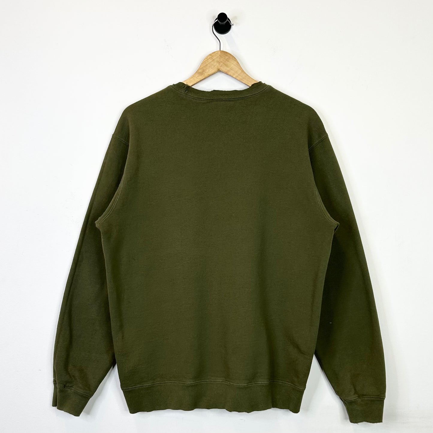 SUPREME TIMBERLAND OLIVE EMBROIDERED CREWNECK