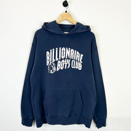 BILLIONAIRE BOYS CLUB CURVE LOGO NAVY HOODIE