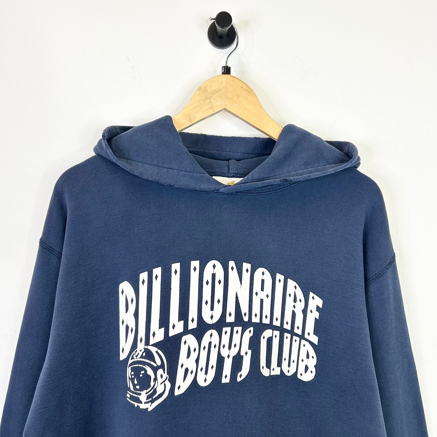 BILLIONAIRE BOYS CLUB CURVE LOGO NAVY HOODIE