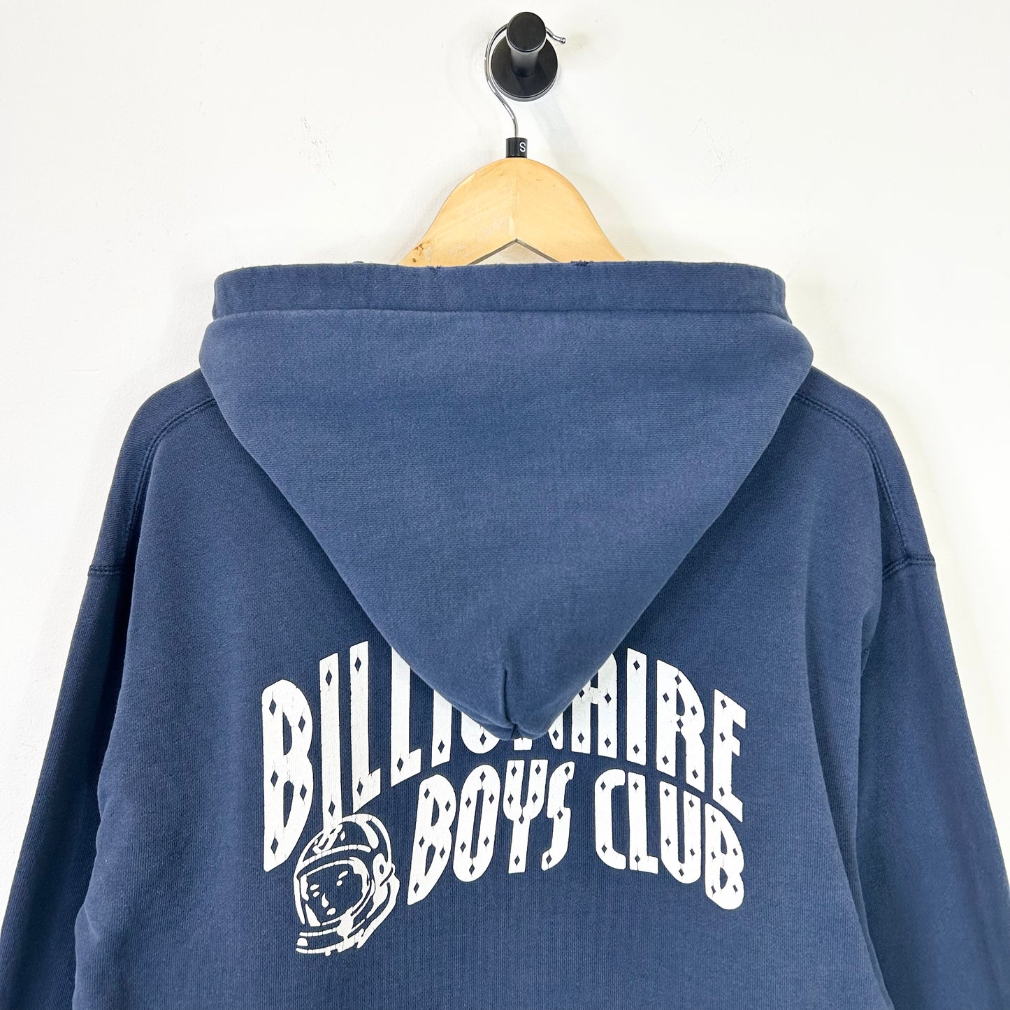 BILLIONAIRE BOYS CLUB CURVE LOGO NAVY HOODIE