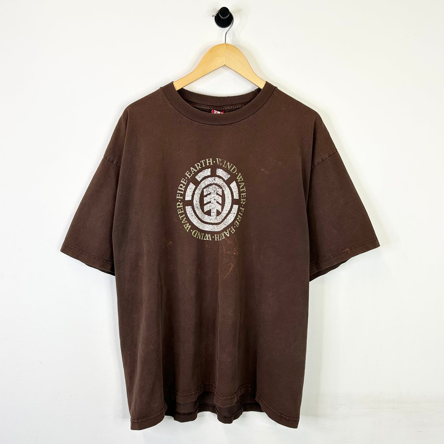BROWN AND GREEN ELEMENT SKATE TEE
