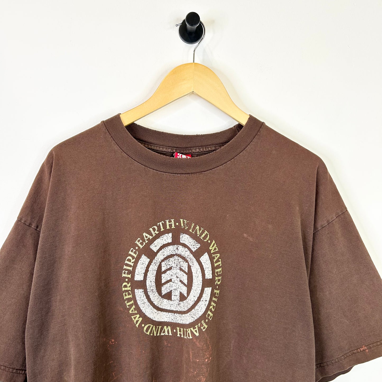 BROWN AND GREEN ELEMENT SKATE TEE