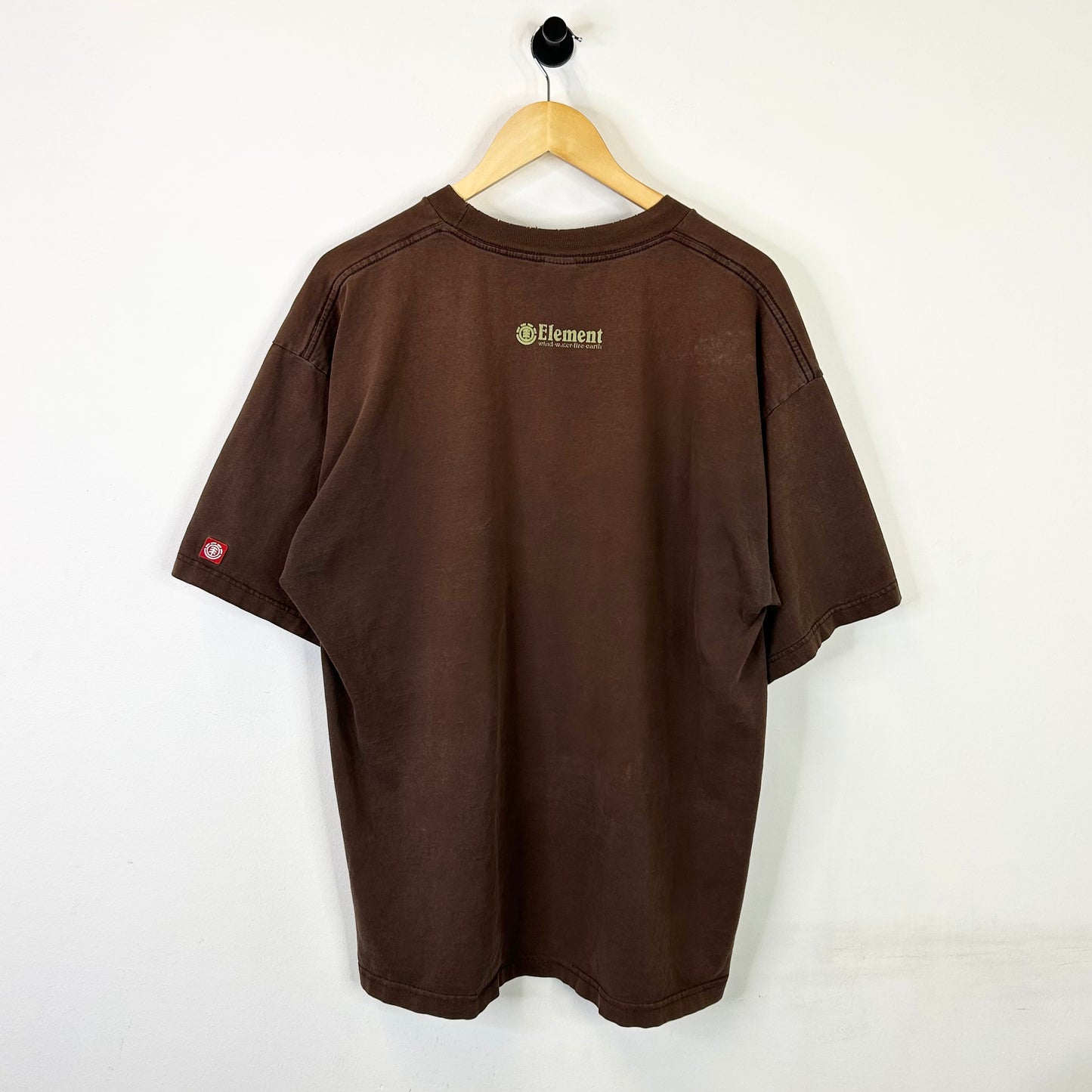 BROWN AND GREEN ELEMENT SKATE TEE