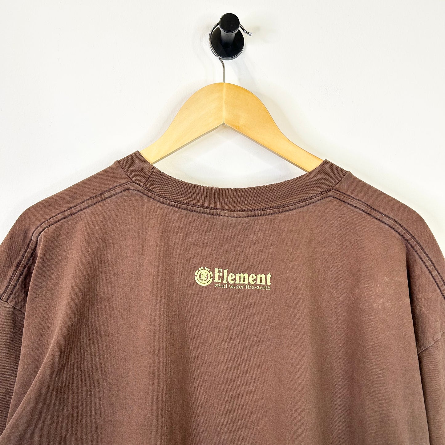 BROWN AND GREEN ELEMENT SKATE TEE