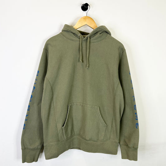 SUPREME GREEN AND BLUE GRADIDENT SLEEVE HOODIE