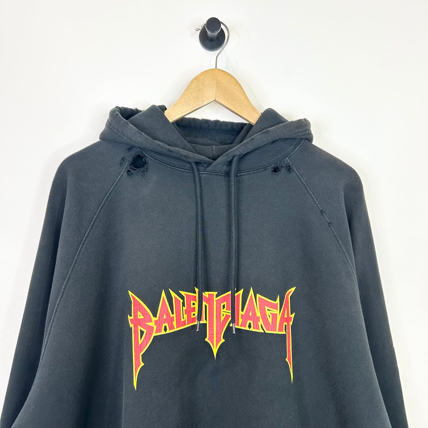 BALENCIAGA METAL ROCK RED AND YELLOW HOODIE