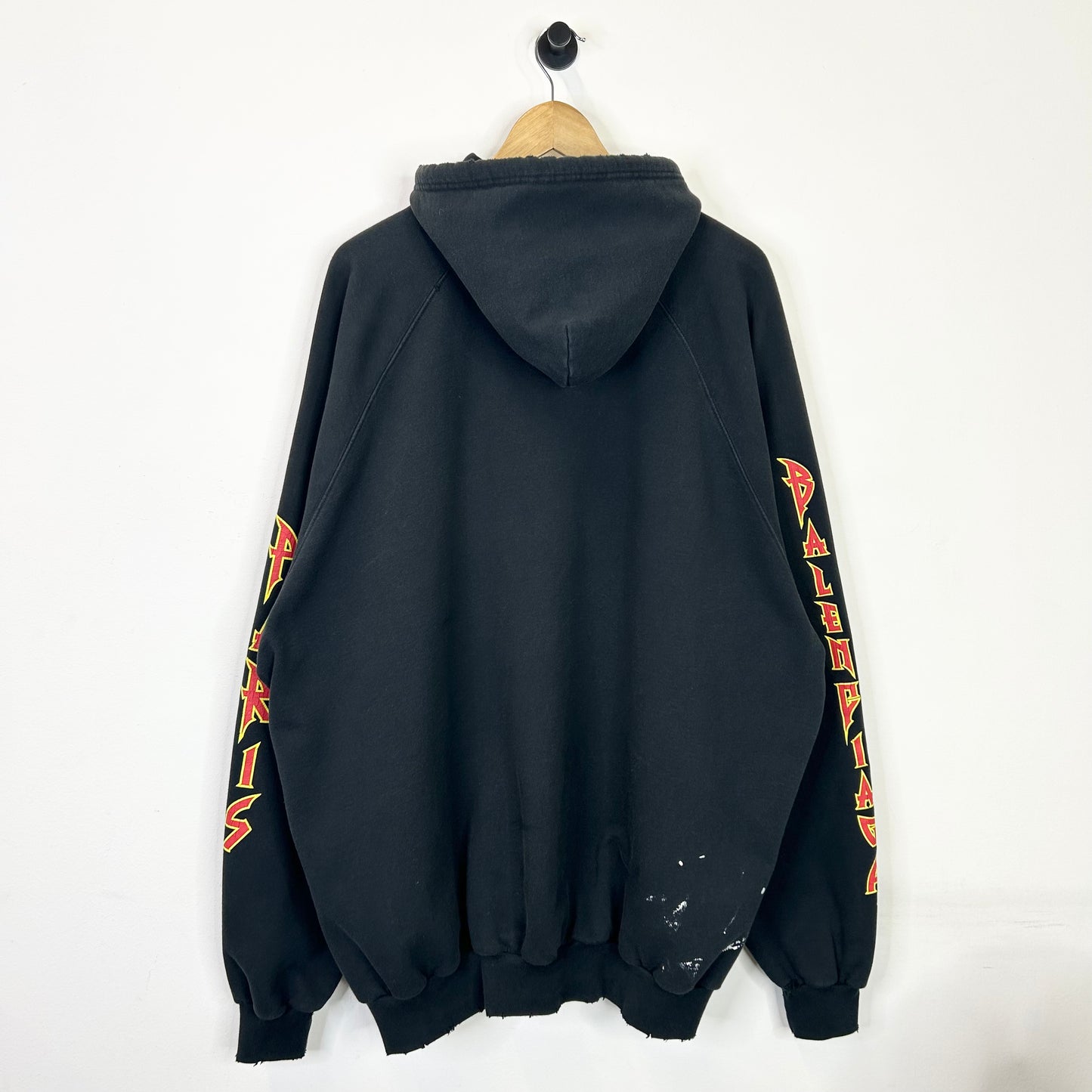 BALENCIAGA METAL ROCK RED AND YELLOW HOODIE