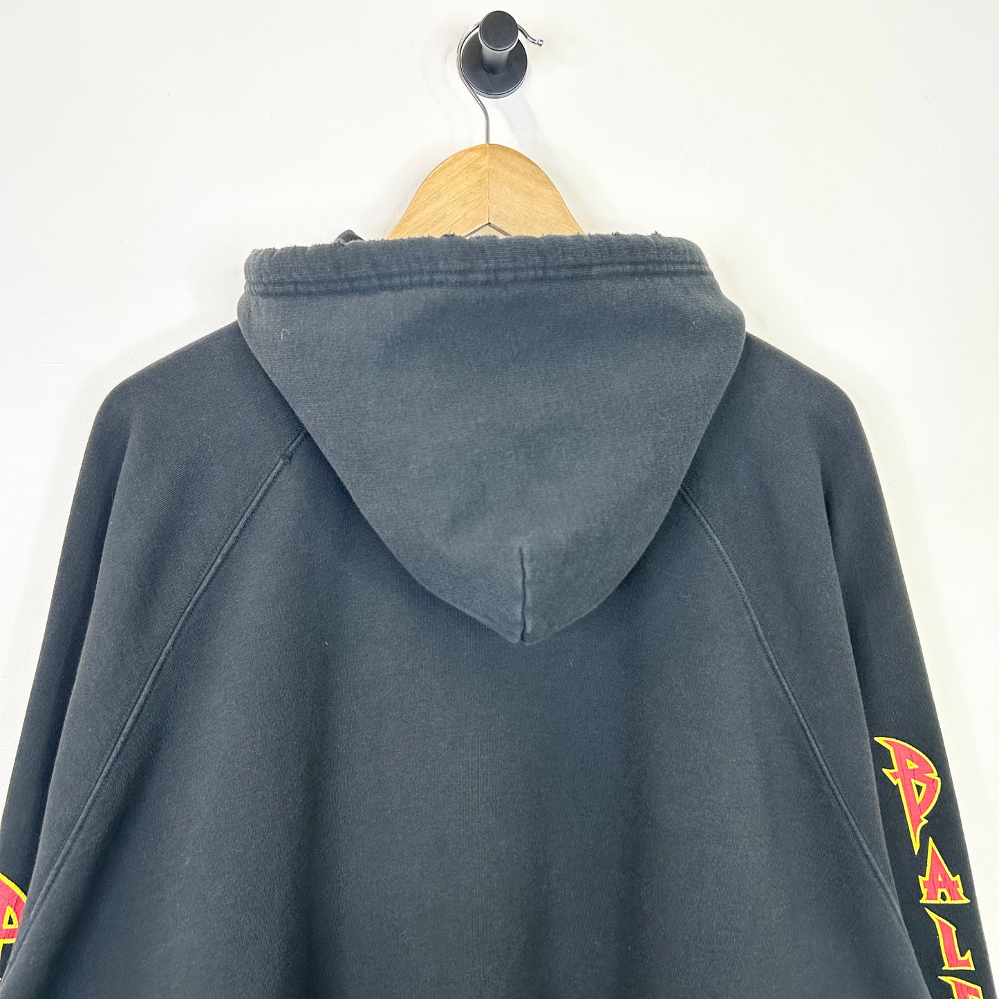 BALENCIAGA METAL ROCK RED AND YELLOW HOODIE