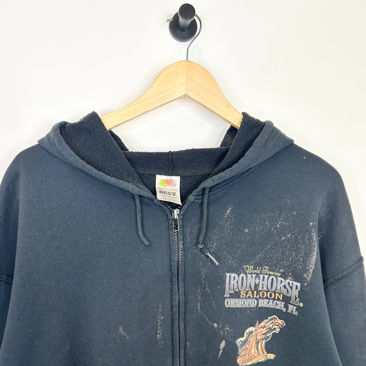 IRON HORSE PAINT SPLATTER SLEEVE HIT HOODIE
