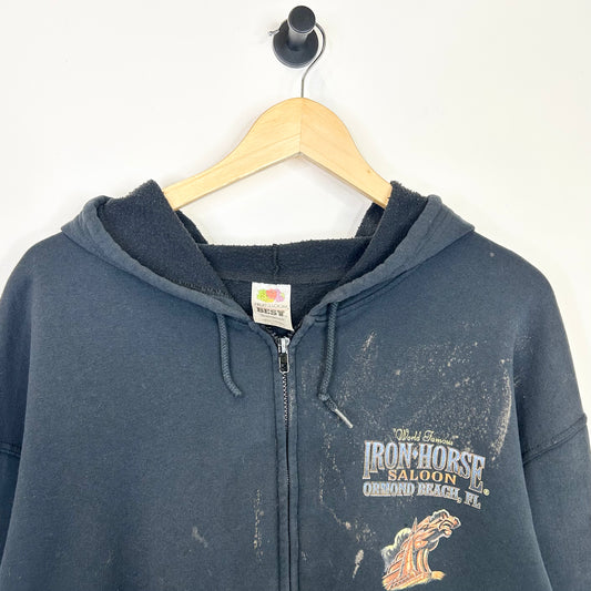 IRON HORSE PAINT SPLATTER SLEEVE HIT HOODIE