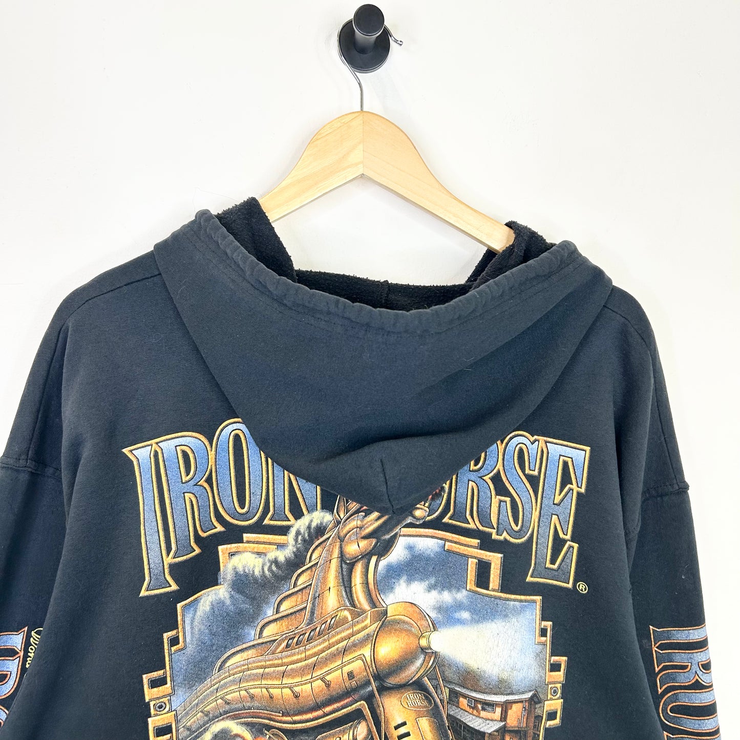 IRON HORSE PAINT SPLATTER SLEEVE HIT HOODIE